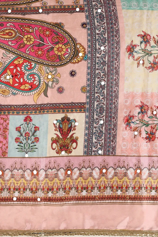 Earrings Teejh Teejh Hiraeth Embellished Printed Dupatta