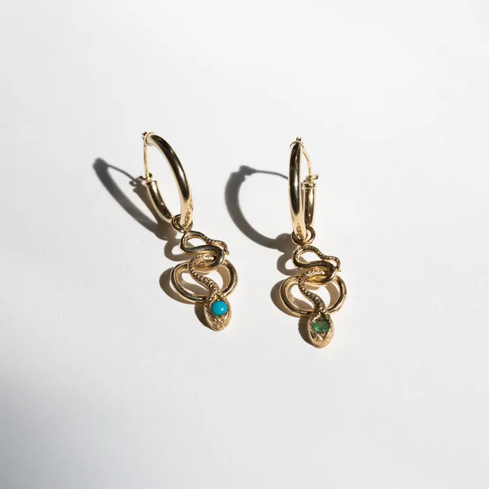 Earrings The FB Snake Charmer Hoop Earrings Fox Bond Originals