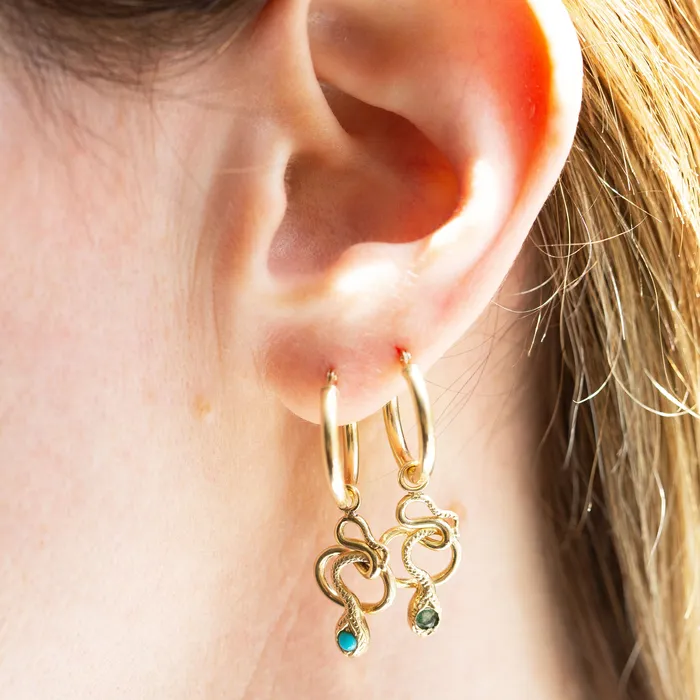 Earrings The FB Snake Charmer Hoop Earrings Fox Bond Originals