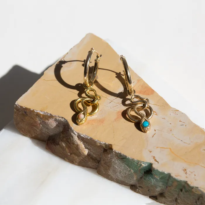 Earrings The FB Snake Charmer Hoop Earrings Fox Bond Originals