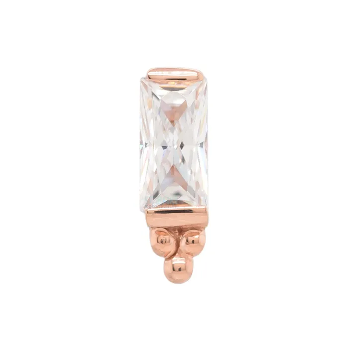 Earrings threadless Dior End in Gold with CZ Buddha Jewelry Organics