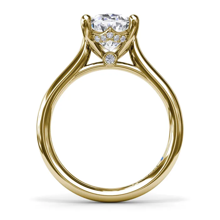 Fana Earrings 14K Yellow Gold Cathedral SemiMounting Fana Earrings 14K Yellow Gold Cathedral SemiMounting