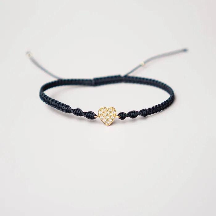 fejn PWD Bracelets heart macram bracelet solid gold LIMITED EDITION