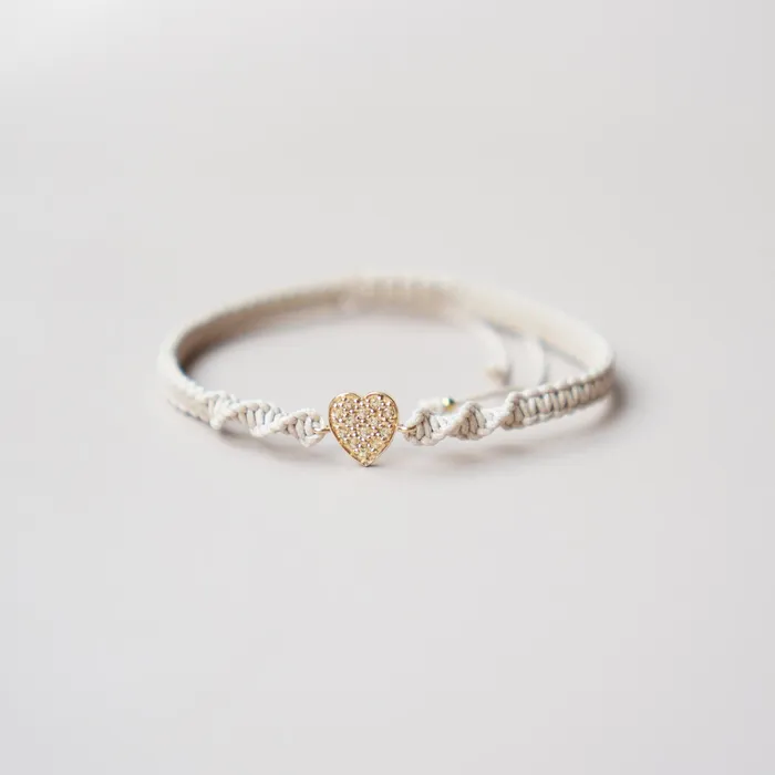 fejn PWD Bracelets heart macram bracelet solid gold LIMITED EDITION