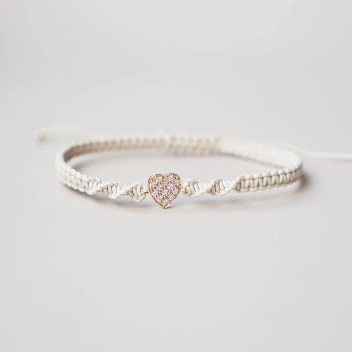 fejn PWD Bracelets heart macram bracelet solid gold LIMITED EDITION