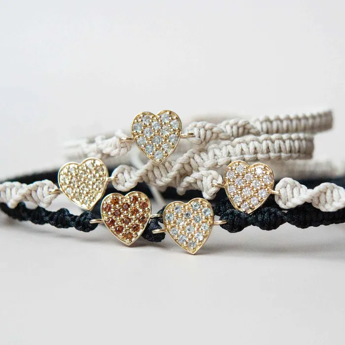 fejn PWD Bracelets heart macram bracelet solid gold LIMITED EDITION