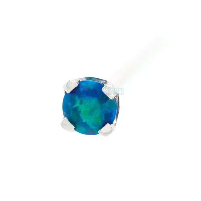 Four Prong Nostril Screw in Gold with Faceted Black Opal Body Vision BVLA Earrings