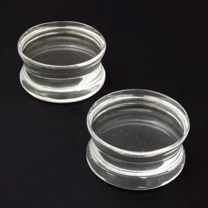 Glass Solid Plugs Crystal Gorilla Glass Earrings
