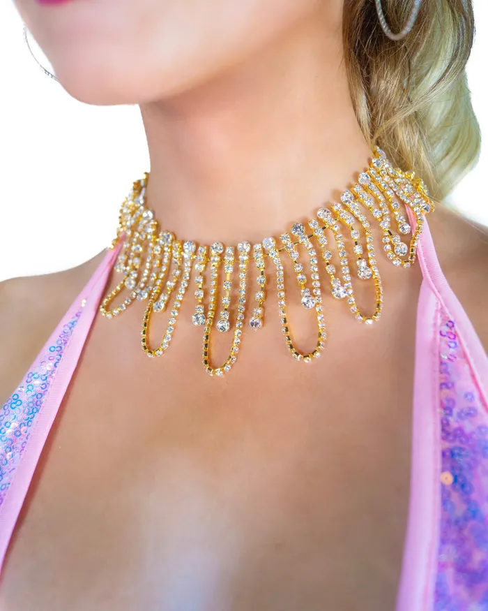 Gold Sunset Rhinestone Necklace THE LUMI SHOP Necklaces Gold Sunset Rhinestone Necklace THE LUMI SHOP Necklaces