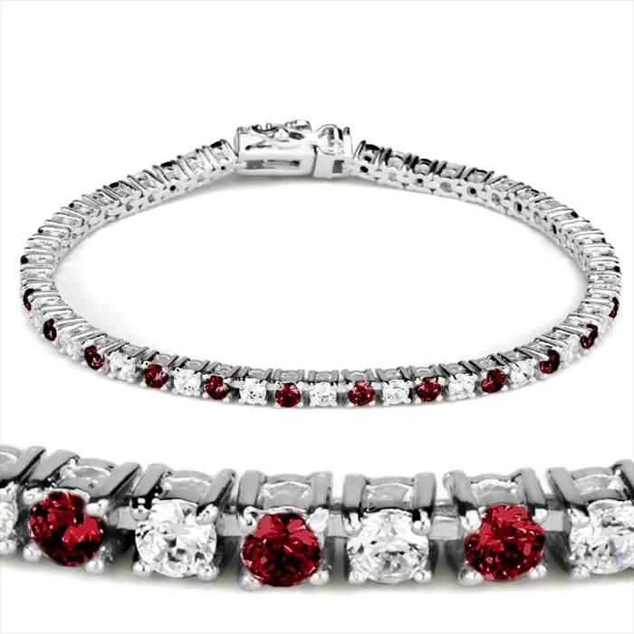 Green Bracelets CJ46902 Wholesale Womens Brass Rhodium Synthetic Ruby Bracelet Green Bracelets CJ46902 Wholesale Womens Brass Rhodium Synthetic Ruby Bracelet