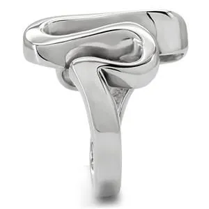 Green Rings CJ7845OS Wholesale Whimsical Stainless Steel Wave Ring
