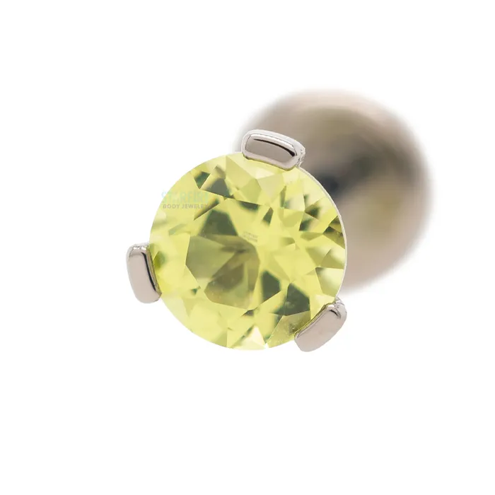 Industrial Strength IS Earrings 4mm 3 ProngSet Faceted Gem on Flatback
