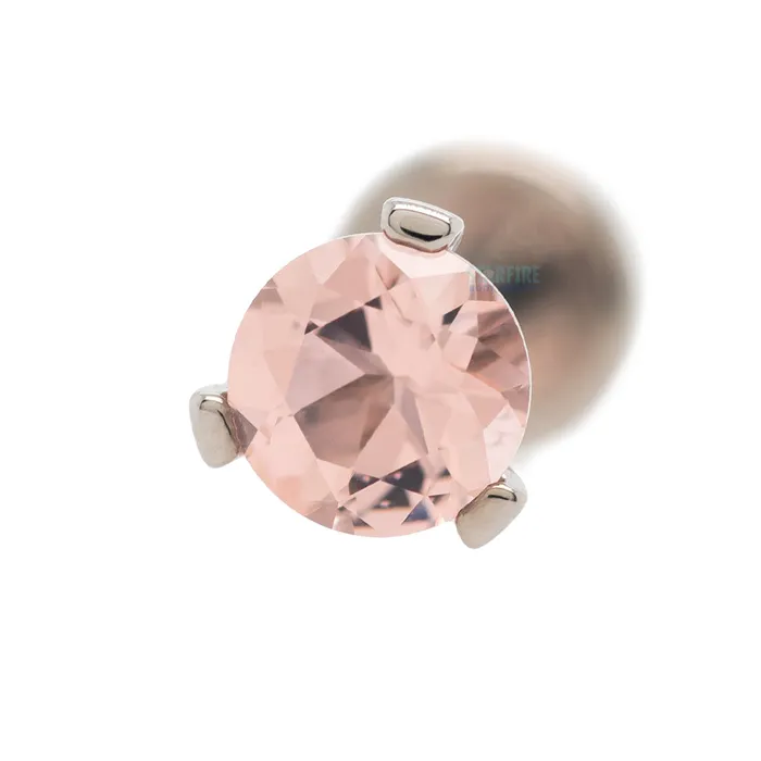 Industrial Strength IS Earrings 4mm 3 ProngSet Faceted Gem on Flatback
