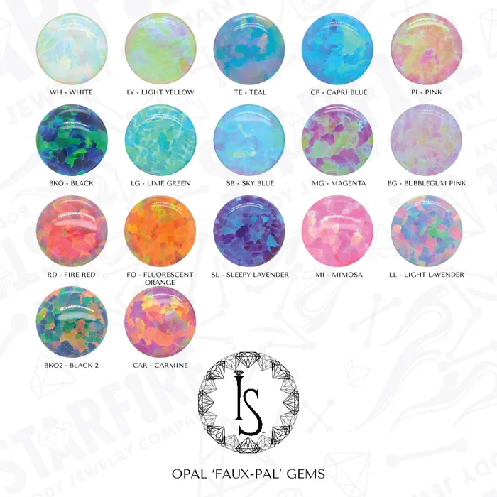 Industrial Strength IS Necklaces Aphrodite Clicker 35 with Faceted Gems Opals 516 post longer