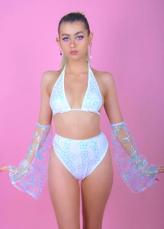 Iridescent Flower Fairy Aura Set 3 pc THE LUMI SHOP Earrings
