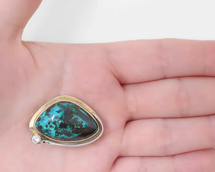 Isadoras C Necklaces 1970s Opal Diamond Pendant Locket