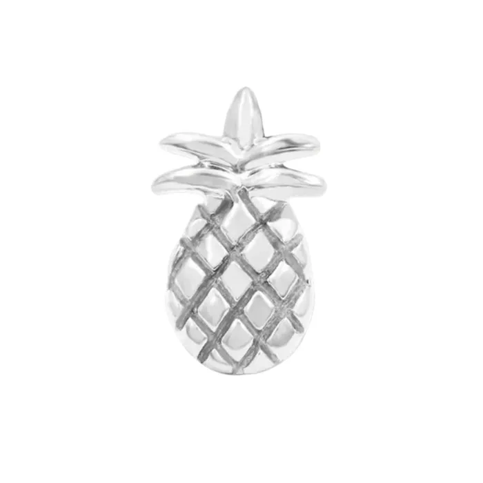 Junipurr Jewelry Earrings threadless Pineapple End in Gold