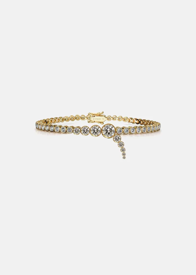 KATKIMfinejewelry Bracelets Petite Diamond Serif Bezel Bracelet