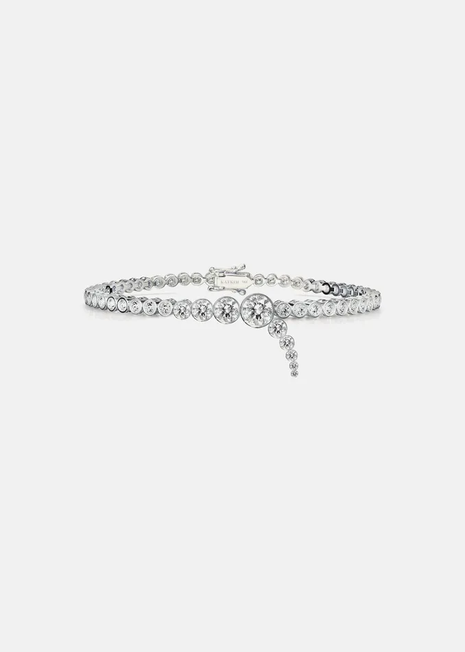 KATKIMfinejewelry Bracelets Petite Diamond Serif Bezel Bracelet