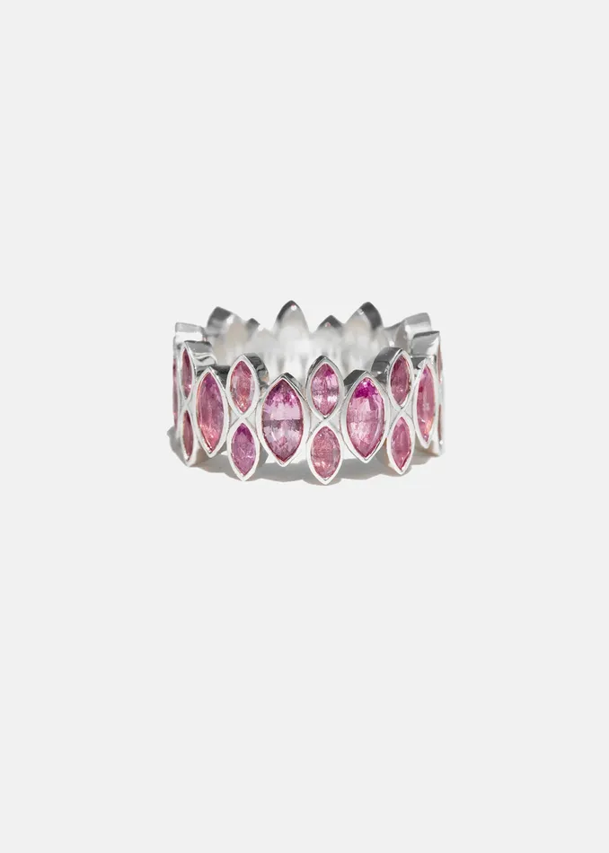 KATKIMfinejewelry Rings Pink Sapphire Marquise Cove Ring