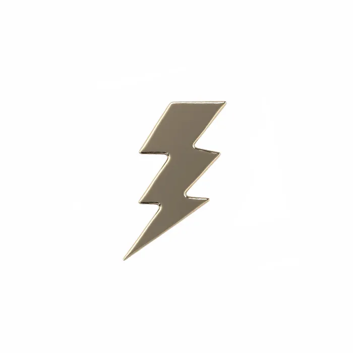 Kiwi Diamond Earrings threadless Lightning Bolt End in Gold Platinum