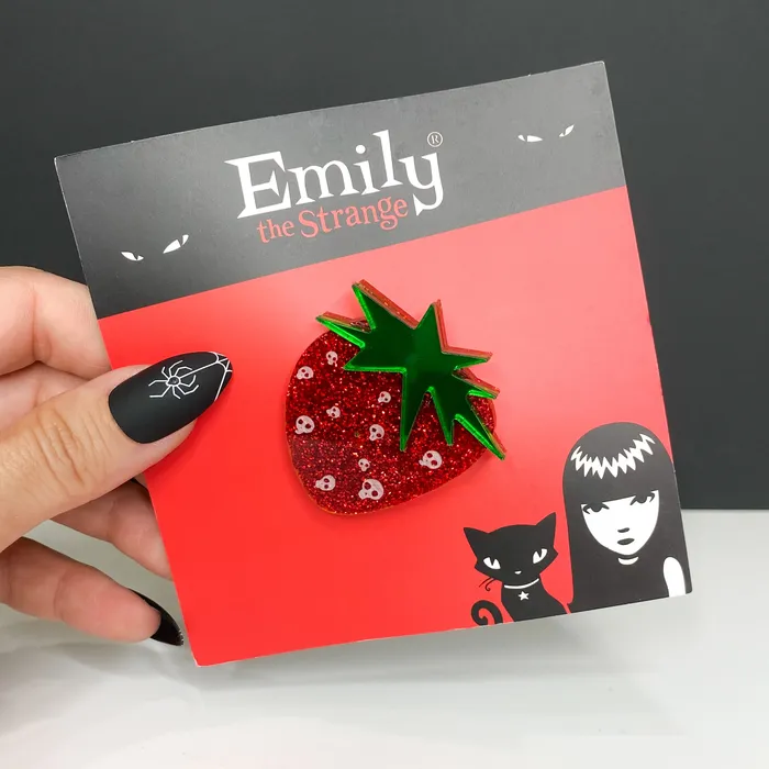 Last Chance Emily The Strange Skullberry Alligator Clip VincaUSA Earrings
