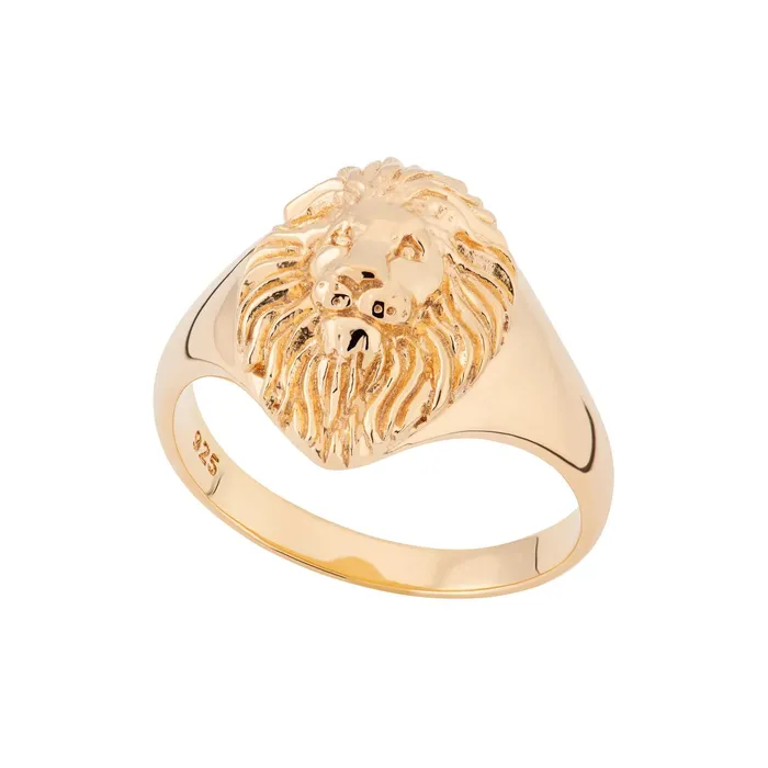 Lion Head Signet Ring Lily Charmed Rings