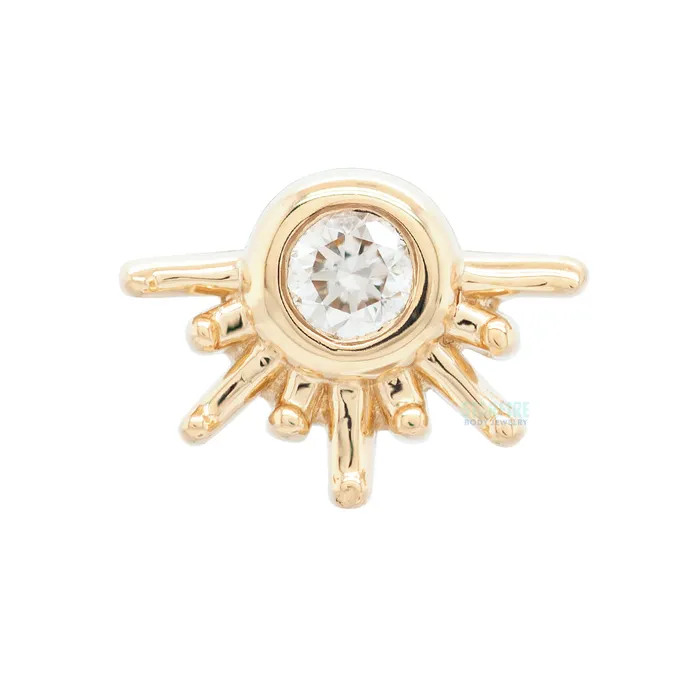 Live to Tell Threaded End in Gold with DIAMOND Body Vision BVLA Earrings