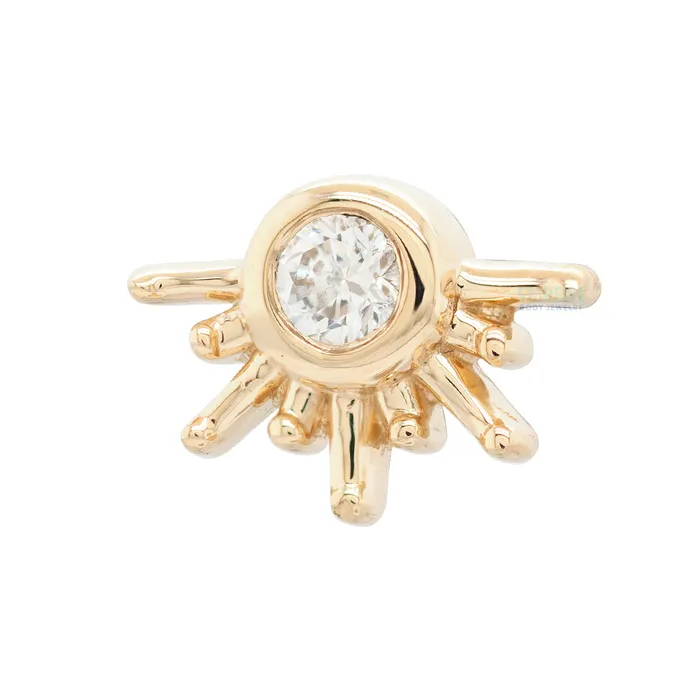Live to Tell Threaded End in Gold with DIAMOND Body Vision BVLA Earrings