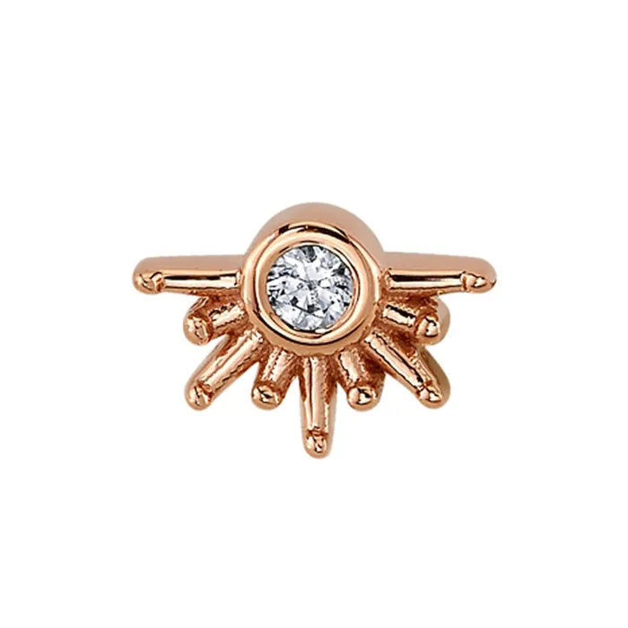 Live to Tell Threaded End in Gold with DIAMOND Body Vision BVLA Earrings