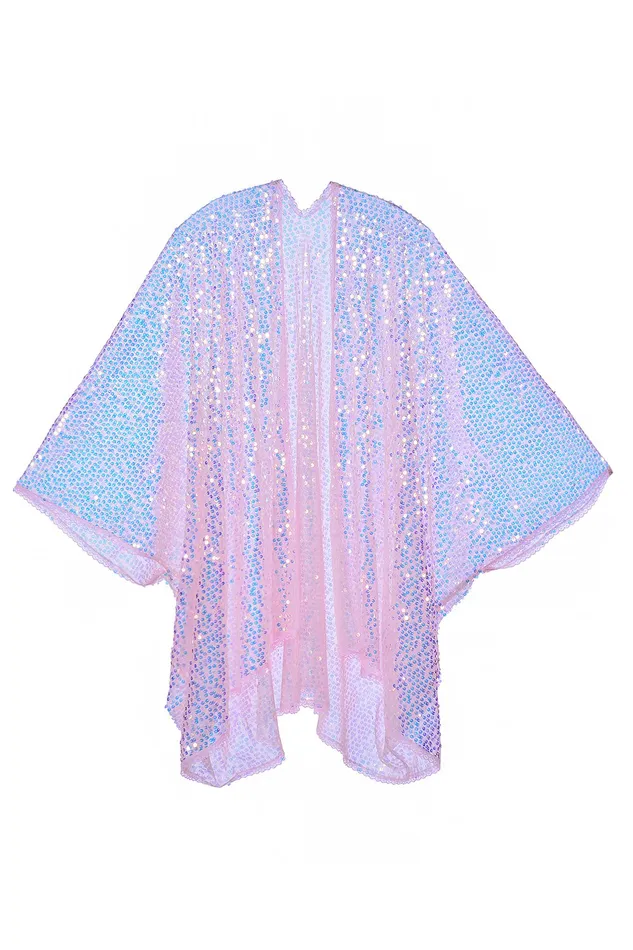 lumishopusa Earrings Sequin Kimono Pink Barbie