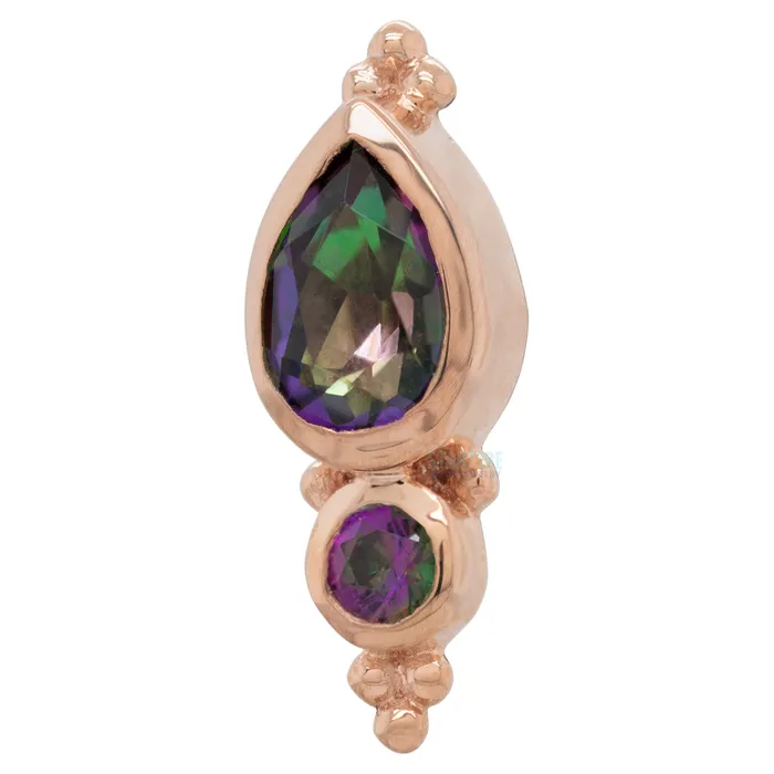 Mai Threaded End in Gold with Mystic Topaz Body Vision BVLA Earrings