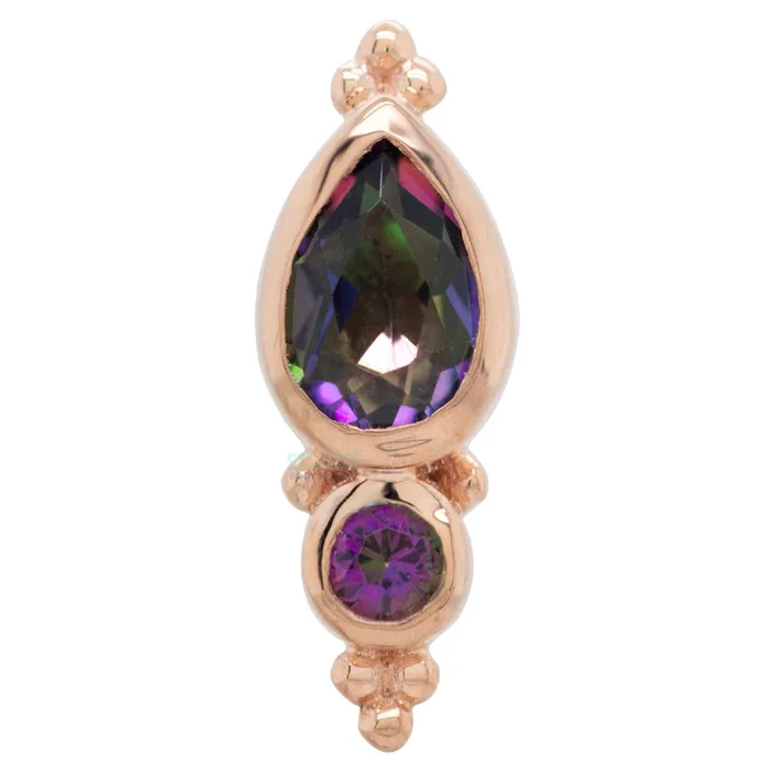 Mai Threaded End in Gold with Mystic Topaz Body Vision BVLA Earrings