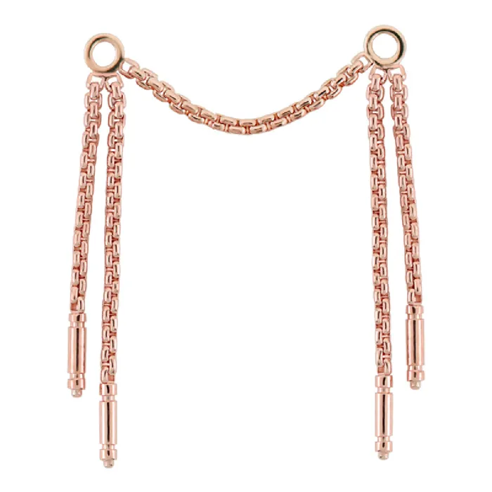 Meander V Chain Attachment in Gold LeRoi Earrings