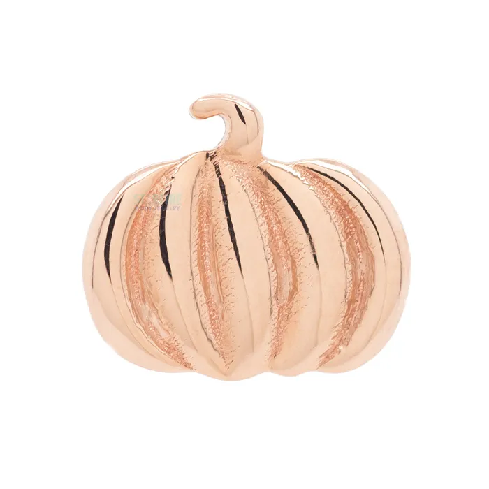 Mushroom Body Jewelry mushroom Pumpkin Threaded End in Gold Earrings