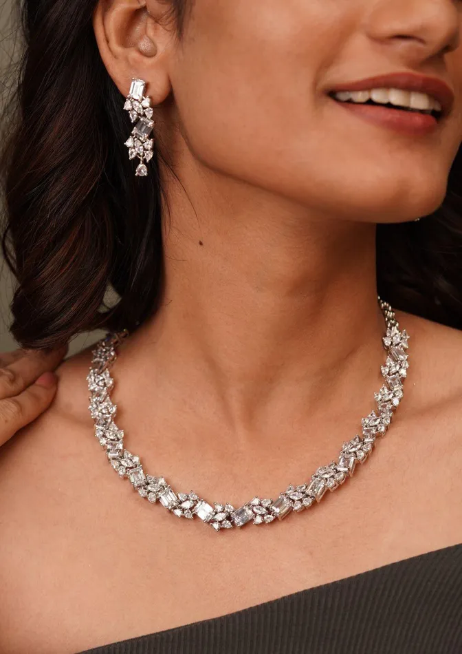 Necklaces Attrangi Catherine Diamond Necklace Necklaces Attrangi Catherine Diamond Necklace