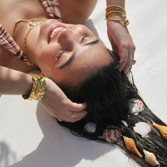 Necklaces Ellie Vail Renee Double Chain Pearl Choker Necklace