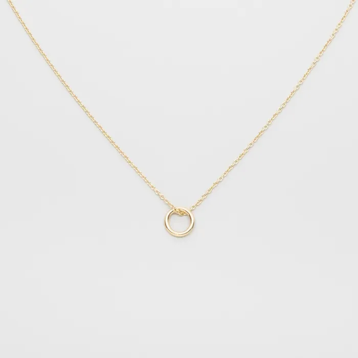 Necklaces fejn PWD small circle necklace solid gold