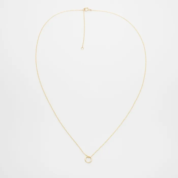 Necklaces fejn PWD small circle necklace solid gold
