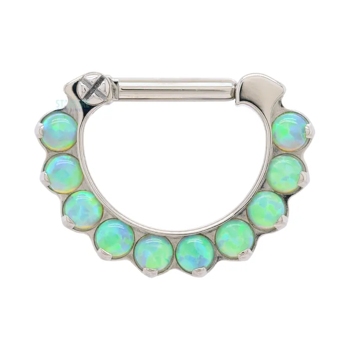 Necklaces Odyssey Clicker 7 with Opals 16 ga 516 post longer Industrial Strength IS Necklaces Odyssey Clicker 7 with Opals 16 ga 516 post longer Industrial Strength IS