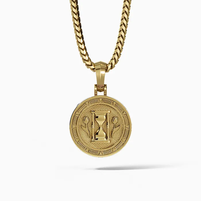 Necklaces Proclamation Jewelry Memento Mori Gold Skull Pendant