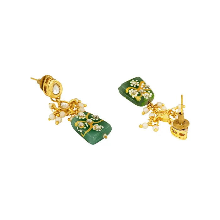 Necklaces Teejh Teejh Idhika Green Beaded Necklace Set