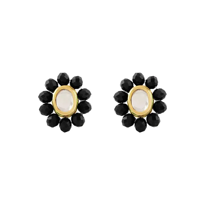 Necklaces Teejh Teejh Nithila Black Beaded Necklace Set
