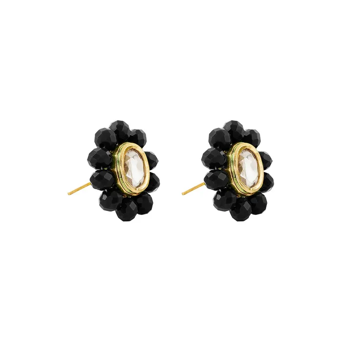 Necklaces Teejh Teejh Nithila Black Beaded Necklace Set