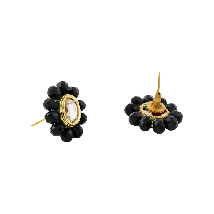 Necklaces Teejh Teejh Nithila Black Beaded Necklace Set