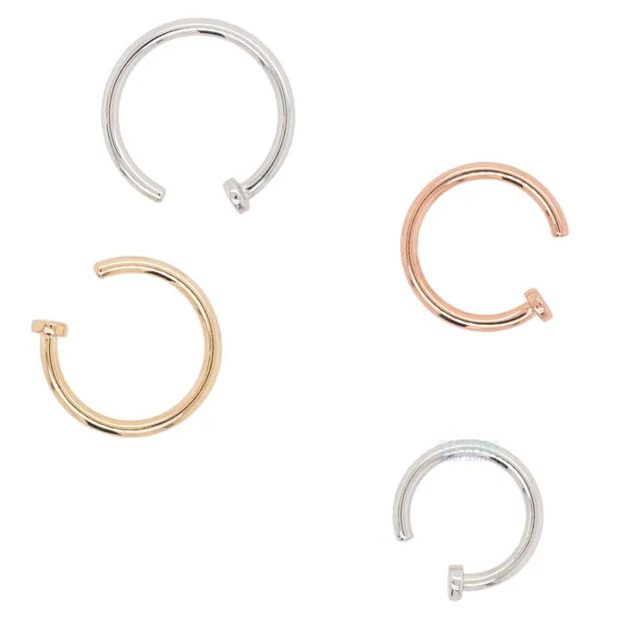 Nostril Nail Ring in Gold Body Vision BVLA Rings