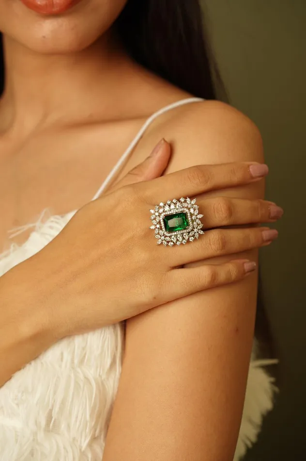 Ola Diamond Cocktail Ring Attrangi Rings