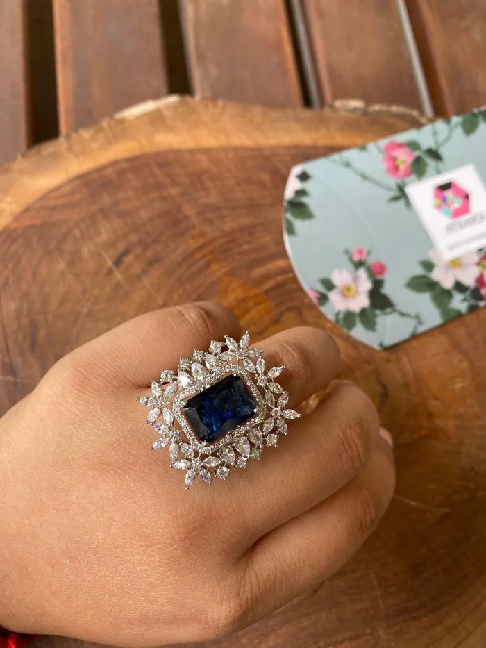 Ola Diamond Cocktail Ring Attrangi Rings Ola Diamond Cocktail Ring Attrangi Rings