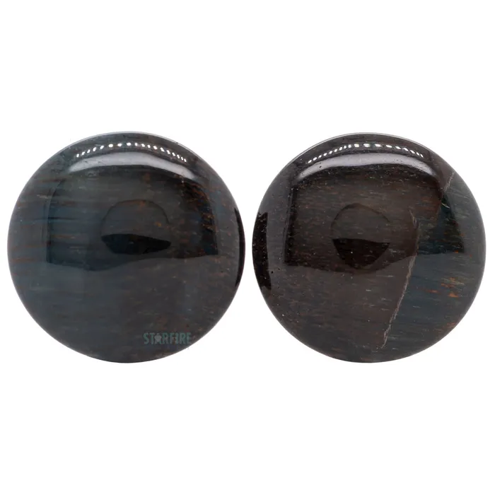 Oracle Body Jewelry Rings Stone Plugs Blue Tiger Eye