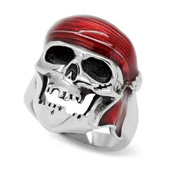 Rings Green CJ165TK Wholesale Stainless Steel Pirate Skull Ring